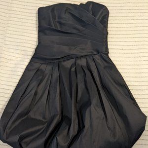 Jessica McClintock Black Strapless Bubble Mini Dress (Size 2)